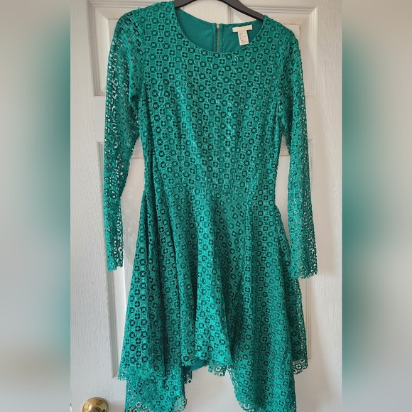 H&M Dresses Emerald Green Lace Dress Poshmark